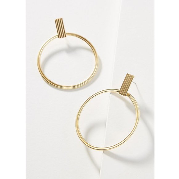 Anthropologie Jewelry - Anthropologie Carla Hooped Post Earrings